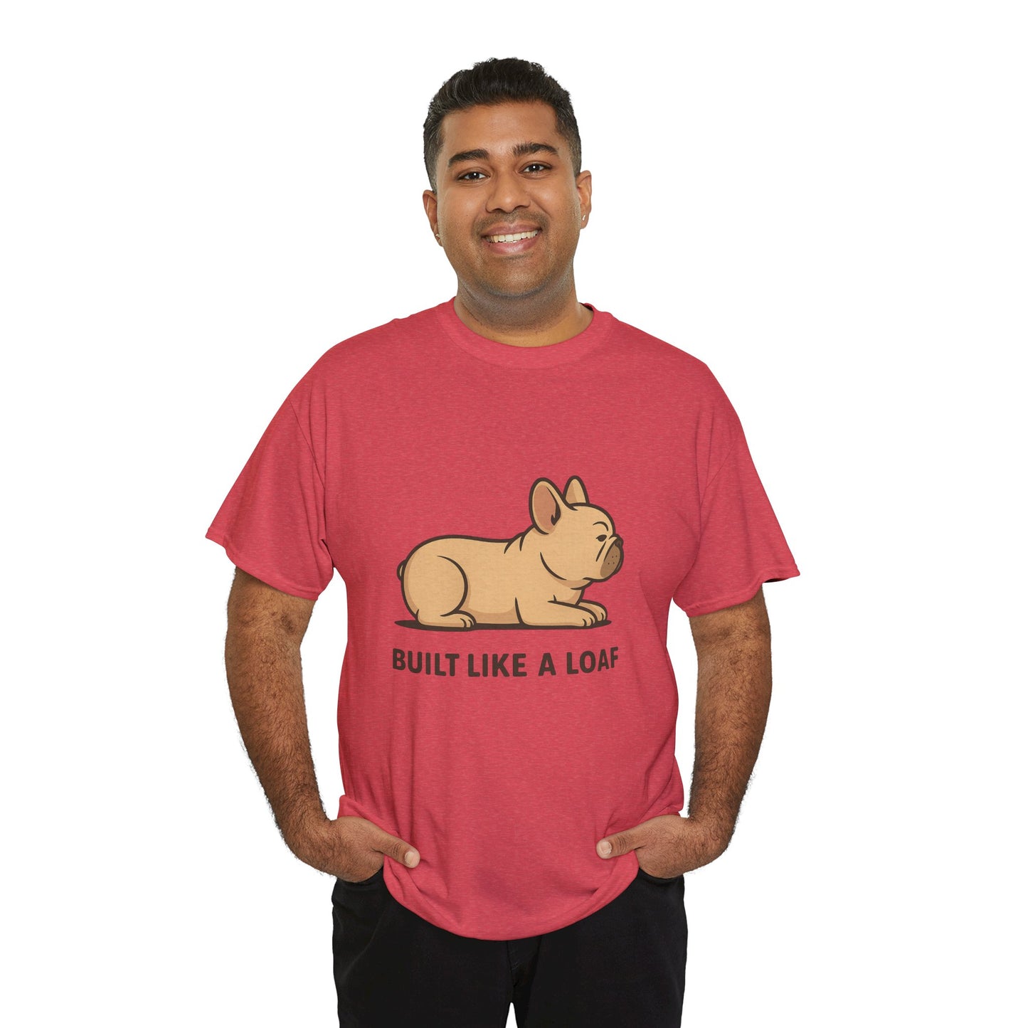 Cute Animal Tee, Built Like a Loaf T-Shirt, Funny Pet Lover Gift, Casual Wear, Birthday Gift for Dog Lovers, Animal Humor Shirt