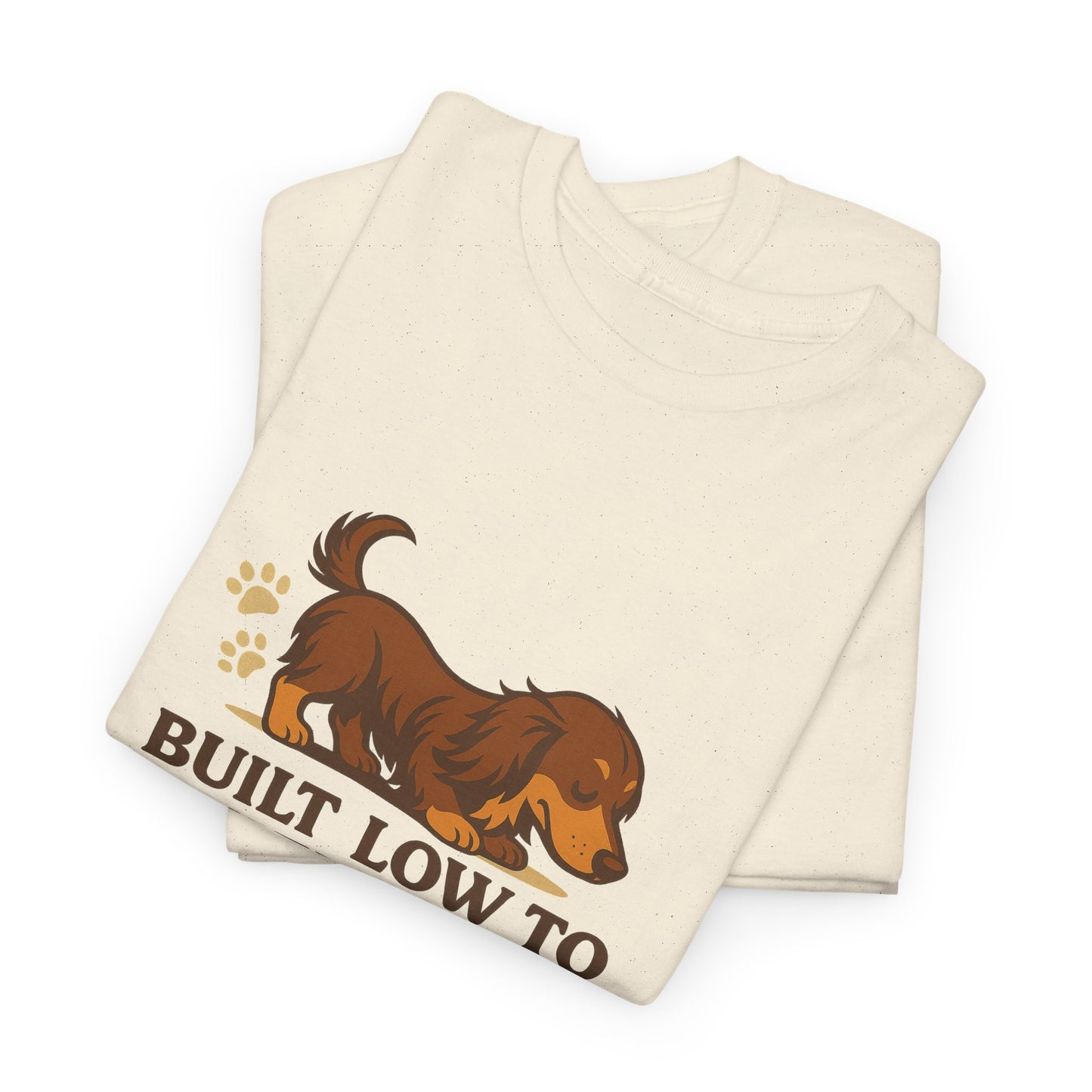 Built Low to Sniff Slow Unisex Heavy Cotton Tee - Cute Pet Shirt, Animal Tee, Dog Dad Apparel, Gift for Dog Owners