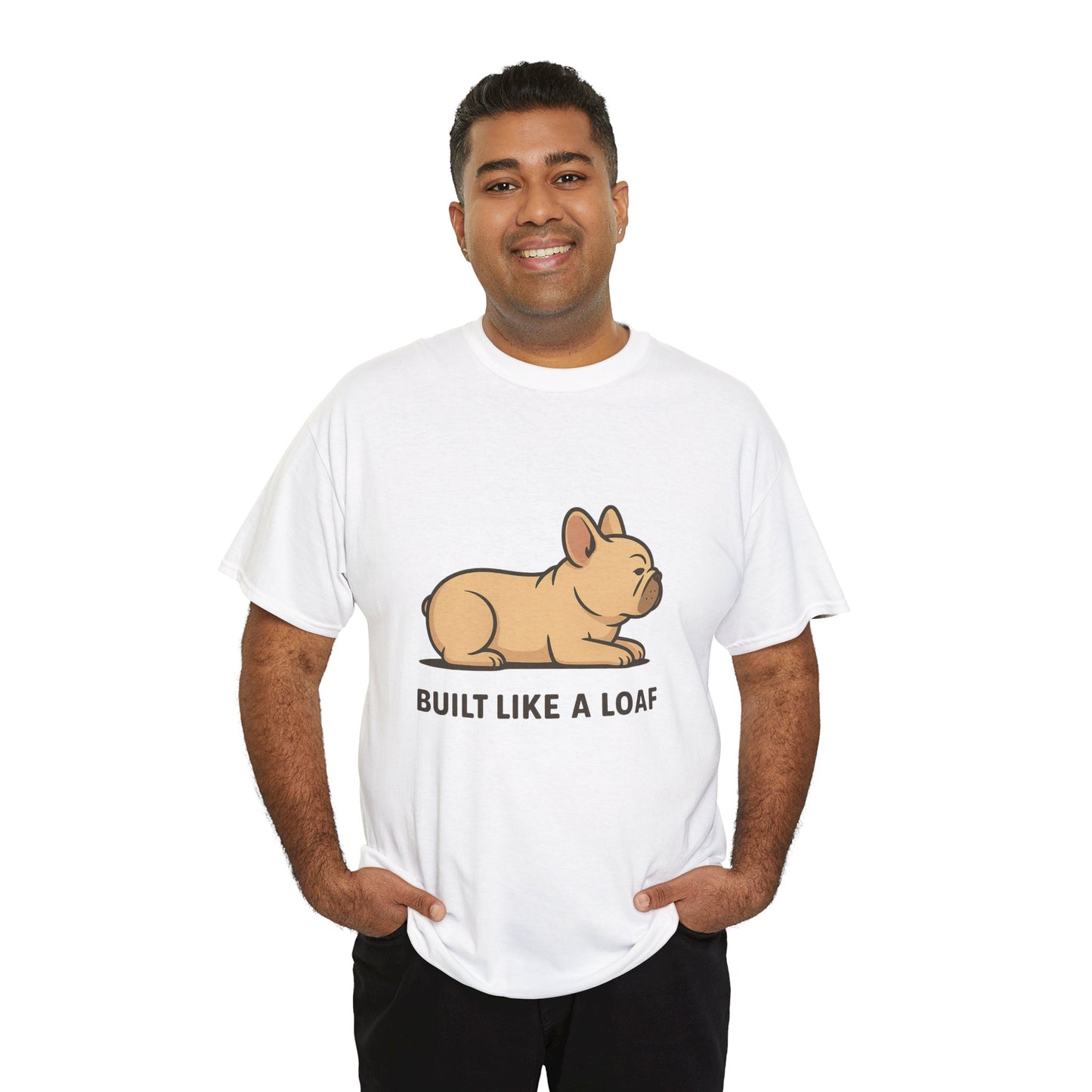 Cute Animal Tee, Built Like a Loaf T-Shirt, Funny Pet Lover Gift, Casual Wear, Birthday Gift for Dog Lovers, Animal Humor Shirt