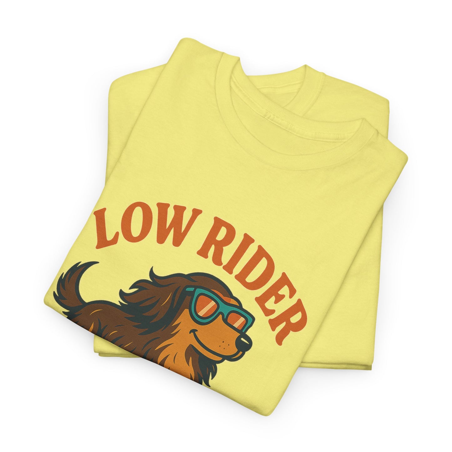Low Rider High Vibes Dachshund Tee – Cool Dog Skateboard Shirt for Pet Lovers
