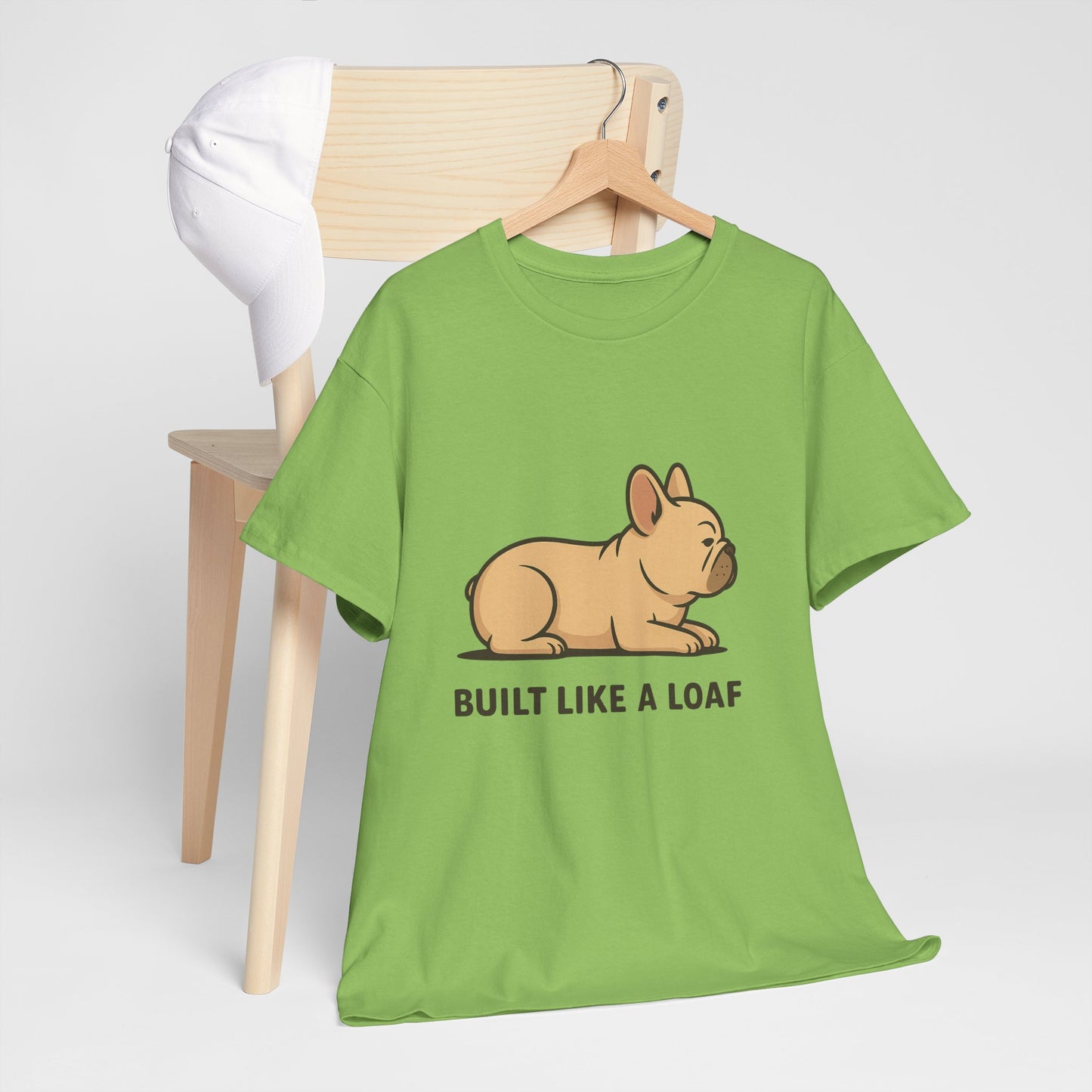Cute Animal Tee, Built Like a Loaf T-Shirt, Funny Pet Lover Gift, Casual Wear, Birthday Gift for Dog Lovers, Animal Humor Shirt