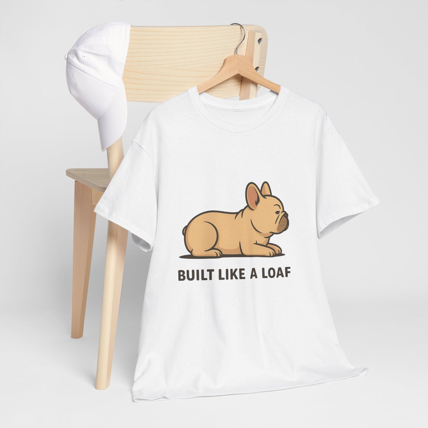 Cute Animal Tee, Built Like a Loaf T-Shirt, Funny Pet Lover Gift, Casual Wear, Birthday Gift for Dog Lovers, Animal Humor Shirt