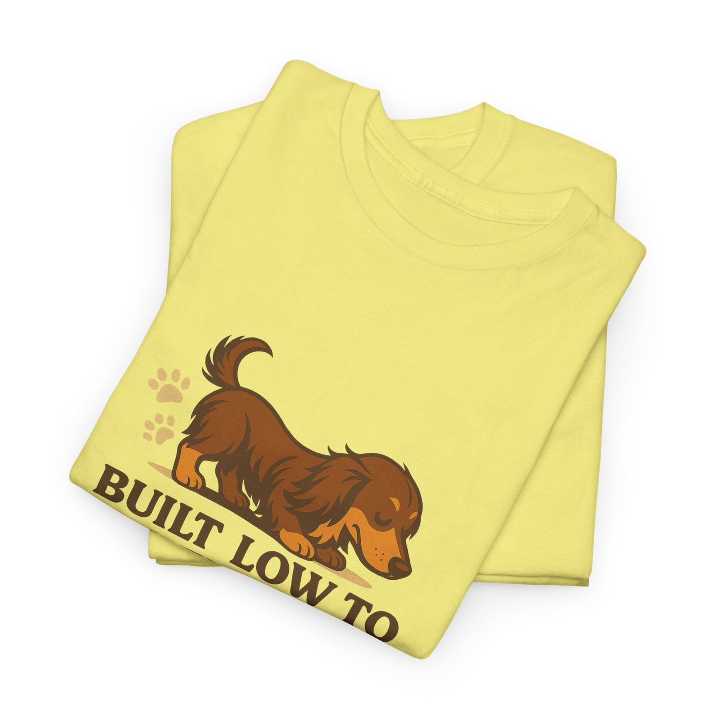 Built Low to Sniff Slow Unisex Heavy Cotton Tee - Cute Pet Shirt, Animal Tee, Dog Dad Apparel, Gift for Dog Owners