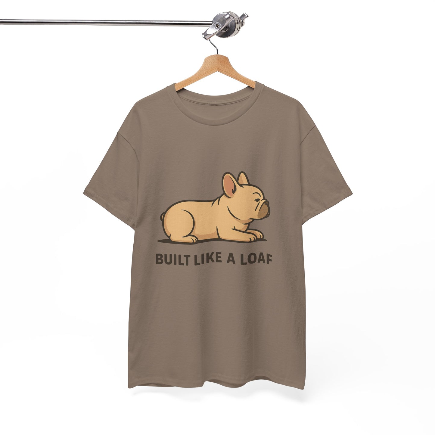 Cute Animal Tee, Built Like a Loaf T-Shirt, Funny Pet Lover Gift, Casual Wear, Birthday Gift for Dog Lovers, Animal Humor Shirt