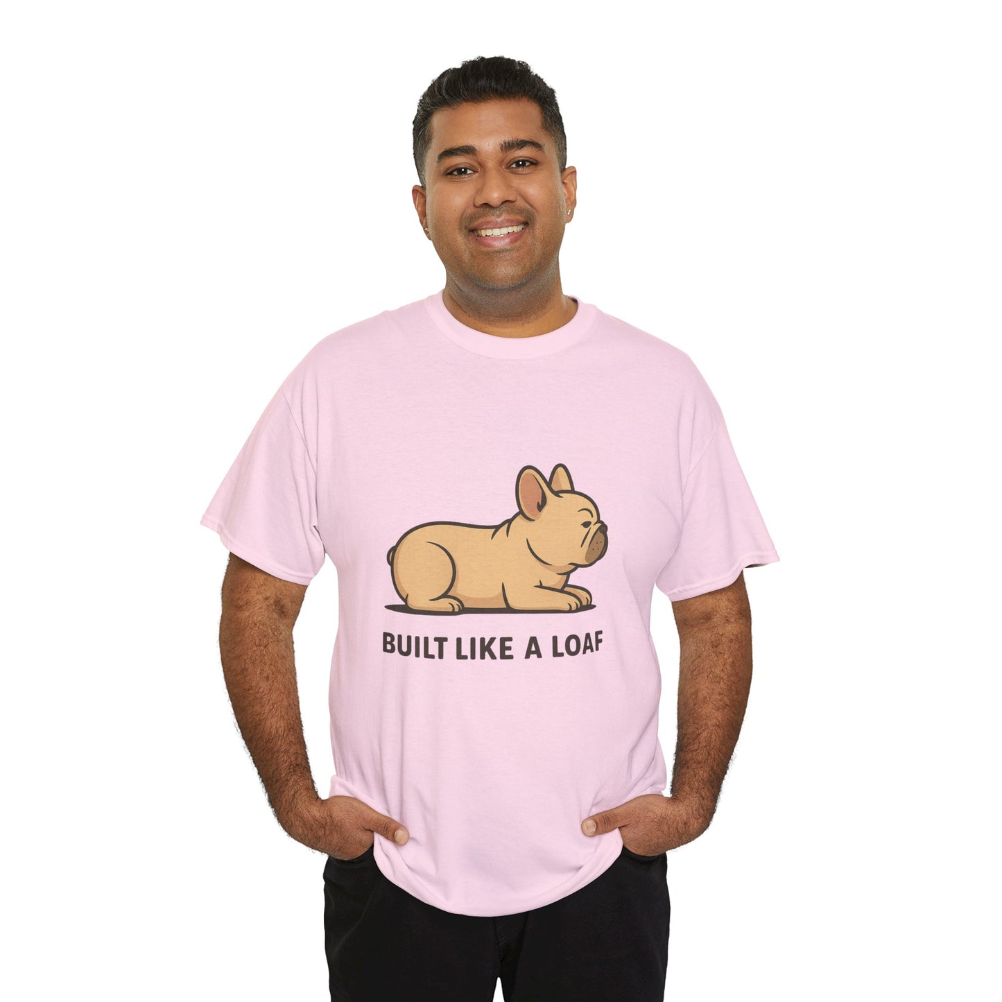 Cute Animal Tee, Built Like a Loaf T-Shirt, Funny Pet Lover Gift, Casual Wear, Birthday Gift for Dog Lovers, Animal Humor Shirt