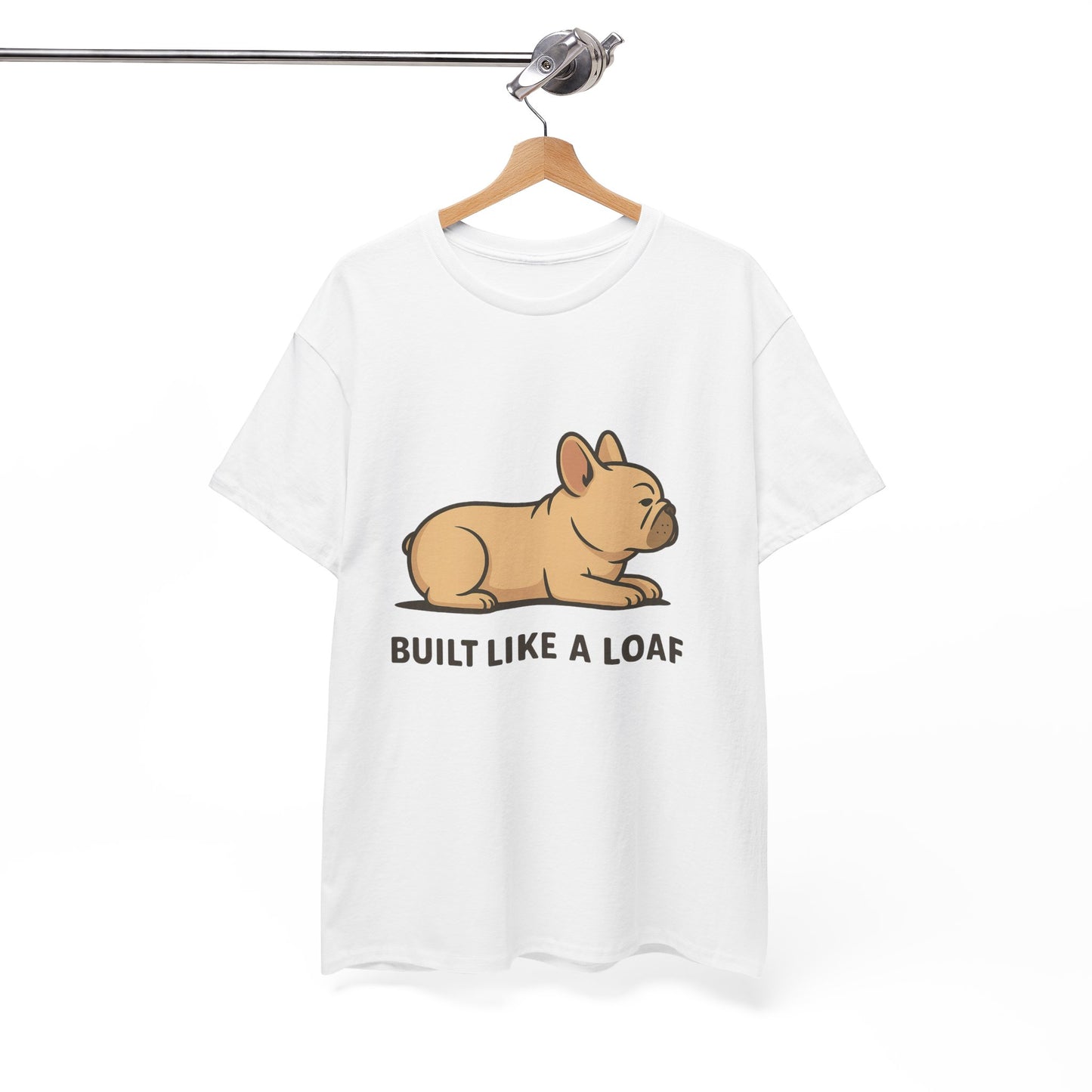 Cute Animal Tee, Built Like a Loaf T-Shirt, Funny Pet Lover Gift, Casual Wear, Birthday Gift for Dog Lovers, Animal Humor Shirt