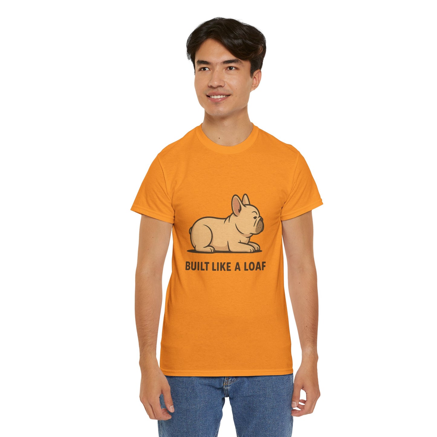 Cute Animal Tee, Built Like a Loaf T-Shirt, Funny Pet Lover Gift, Casual Wear, Birthday Gift for Dog Lovers, Animal Humor Shirt