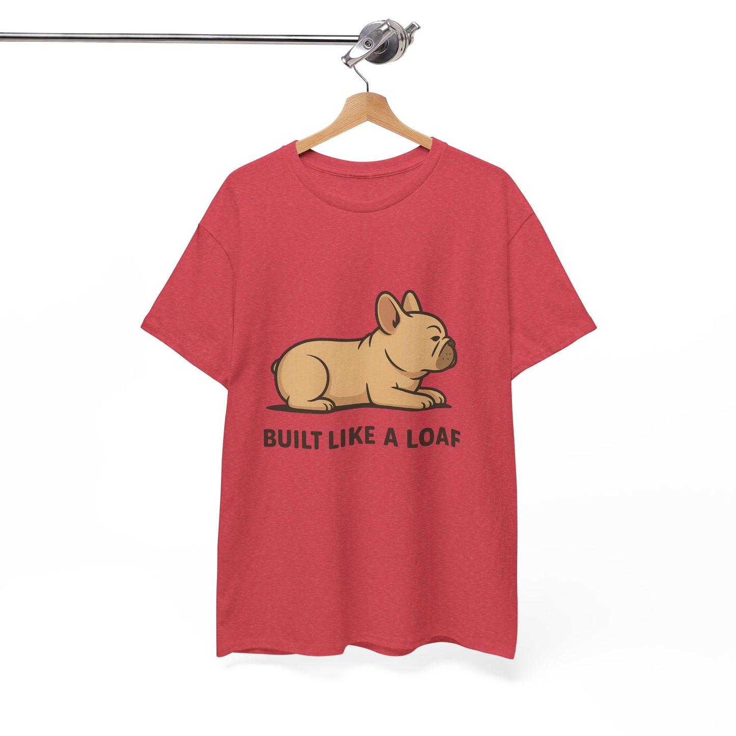 Cute Animal Tee, Built Like a Loaf T-Shirt, Funny Pet Lover Gift, Casual Wear, Birthday Gift for Dog Lovers, Animal Humor Shirt