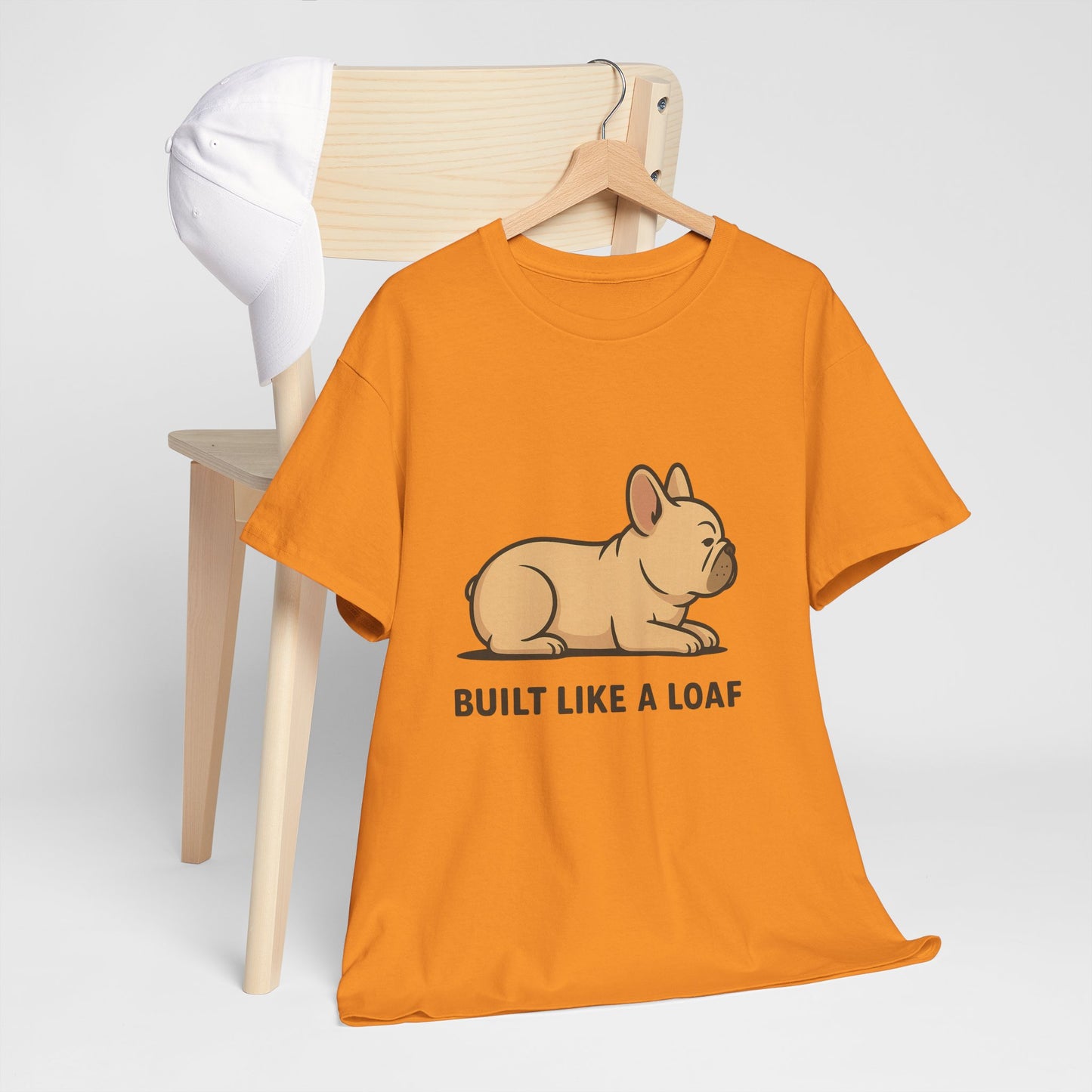 Cute Animal Tee, Built Like a Loaf T-Shirt, Funny Pet Lover Gift, Casual Wear, Birthday Gift for Dog Lovers, Animal Humor Shirt