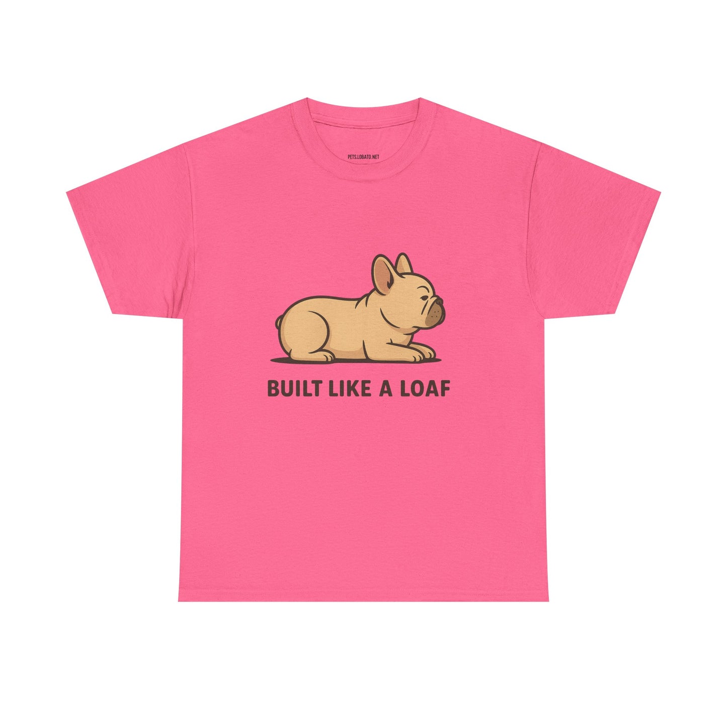 Cute Animal Tee, Built Like a Loaf T-Shirt, Funny Pet Lover Gift, Casual Wear, Birthday Gift for Dog Lovers, Animal Humor Shirt