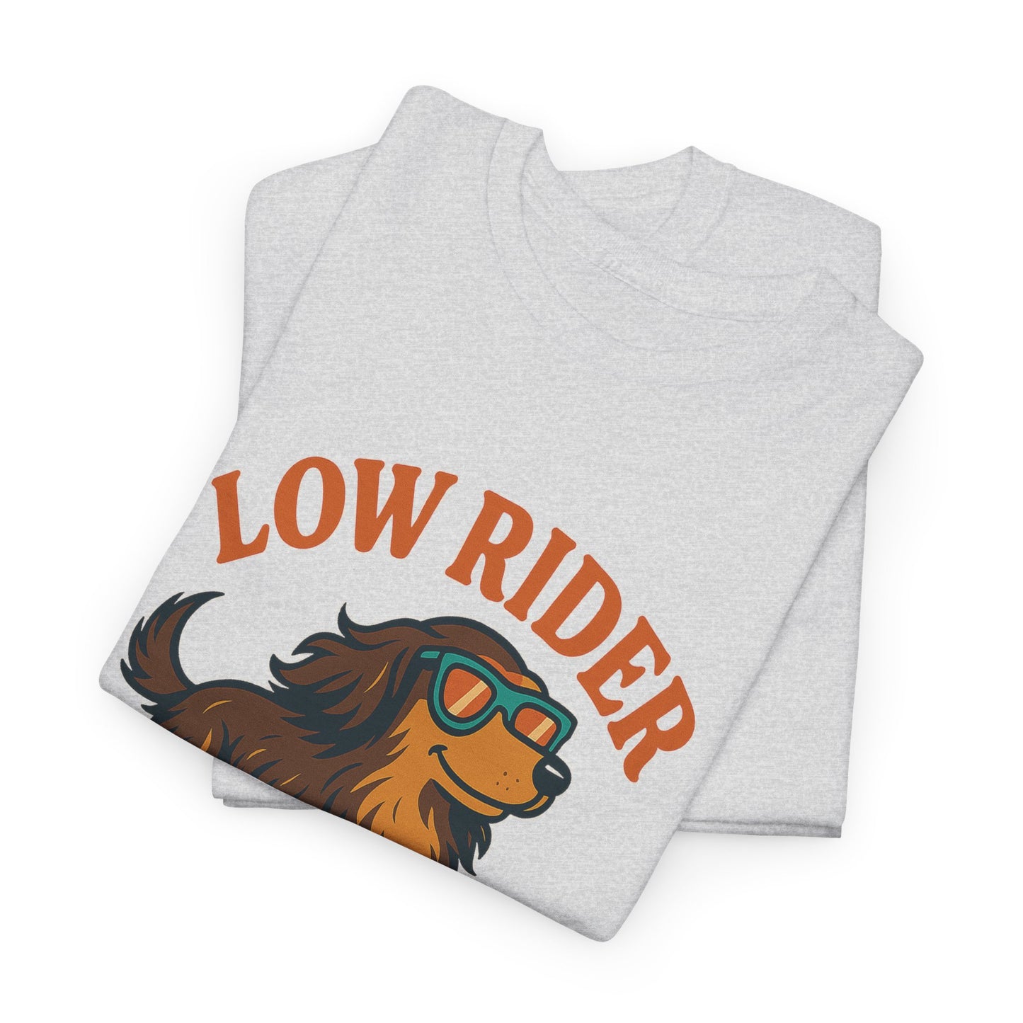 Low Rider High Vibes Dachshund Tee – Cool Dog Skateboard Shirt for Pet Lovers