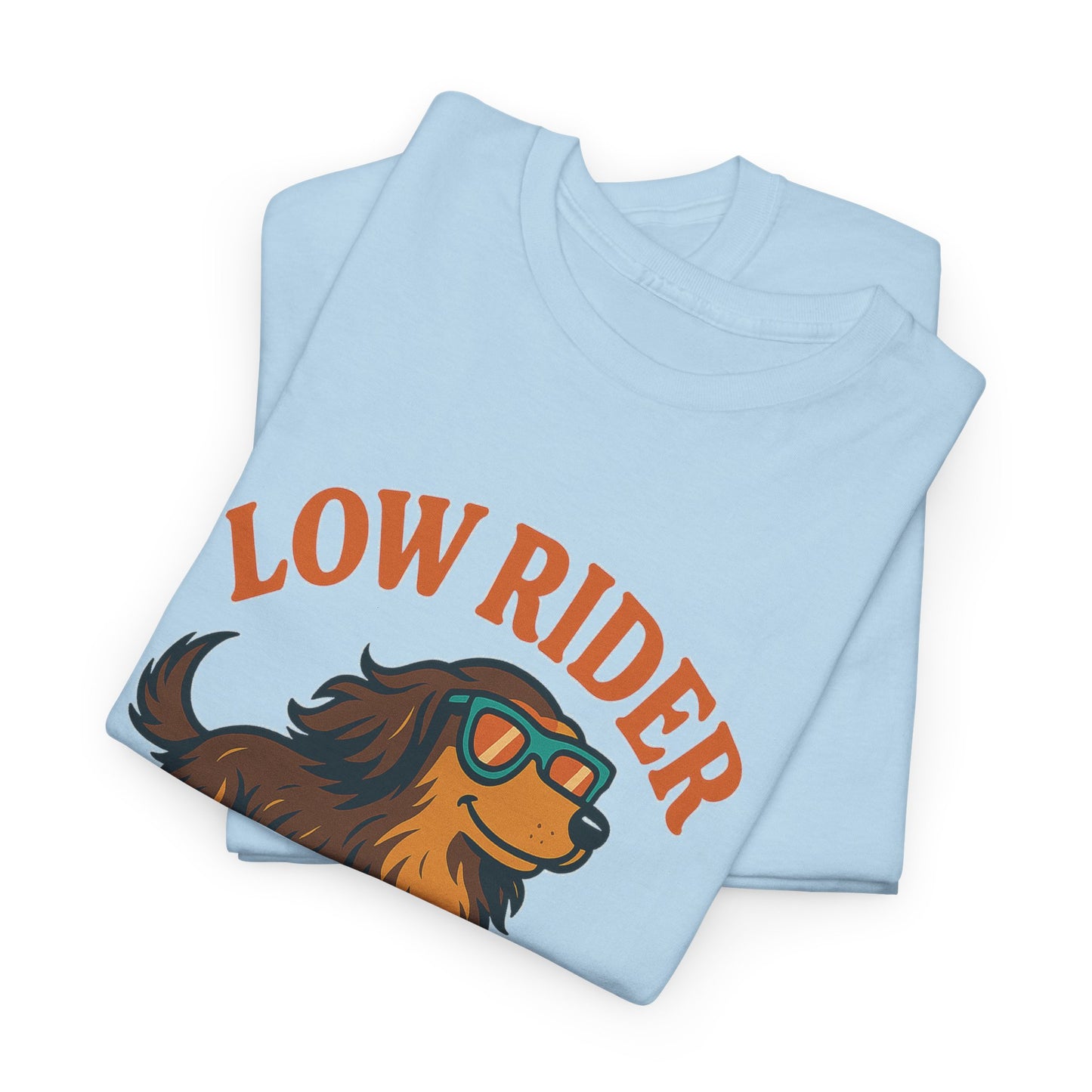 Low Rider High Vibes Dachshund Tee – Cool Dog Skateboard Shirt for Pet Lovers