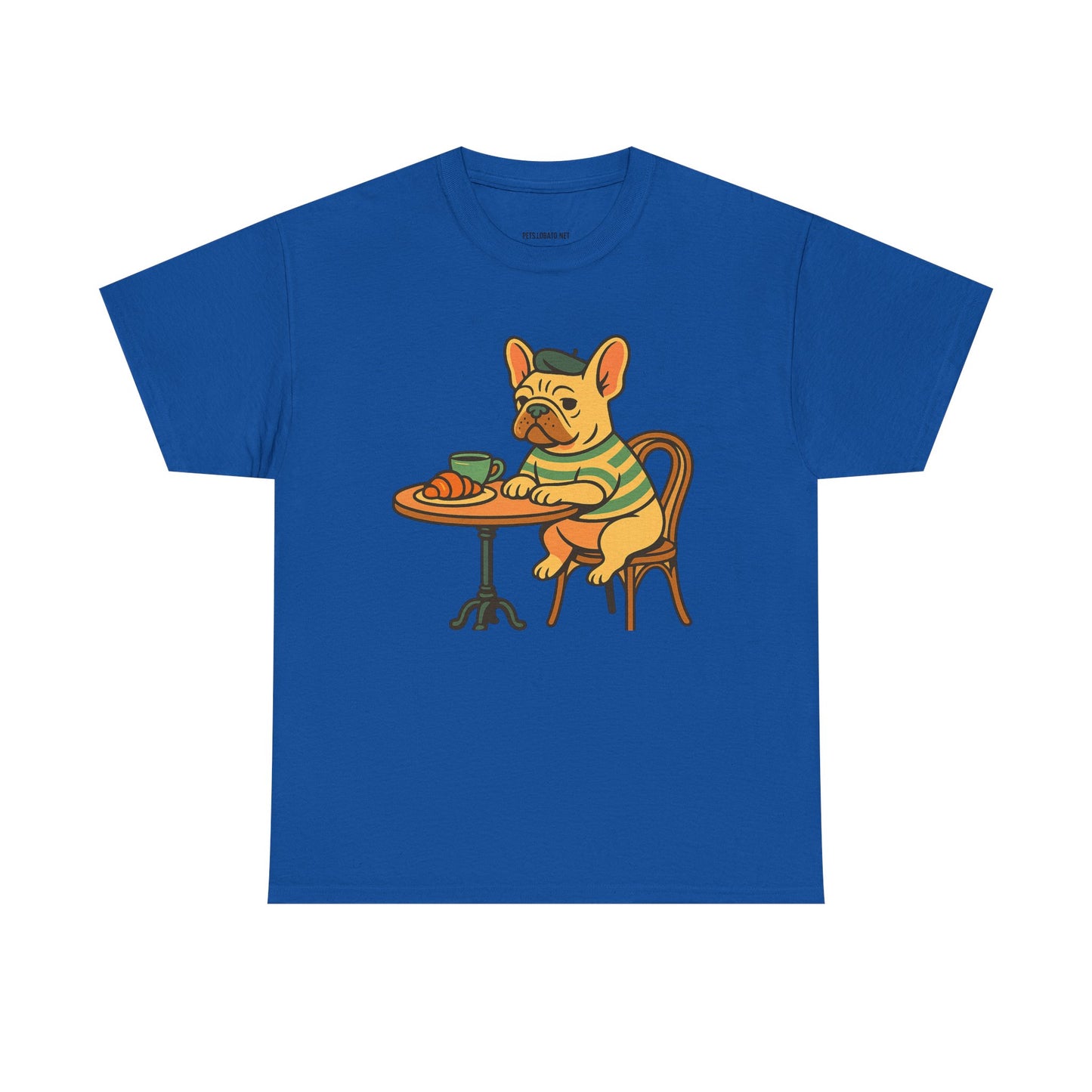 Bonjour Bark – French Bulldog Café Vibes, Vintage-Inspired Coffee Dog Tee, Perfect for Dog Lovers, Cafes, Birthdays, and Everyday Comfort, Unisex Cotton Shirt, Cute and Whimsical