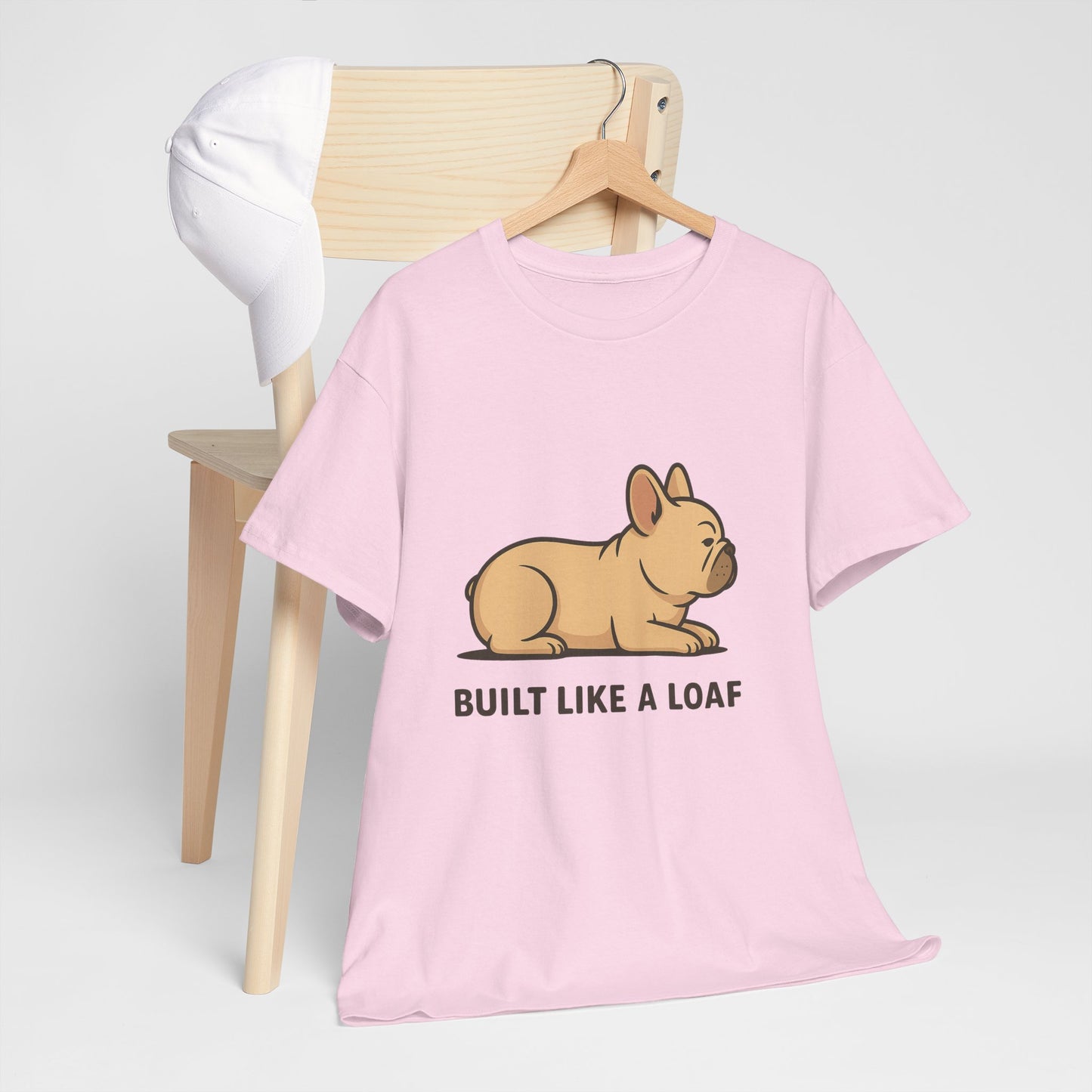 Cute Animal Tee, Built Like a Loaf T-Shirt, Funny Pet Lover Gift, Casual Wear, Birthday Gift for Dog Lovers, Animal Humor Shirt