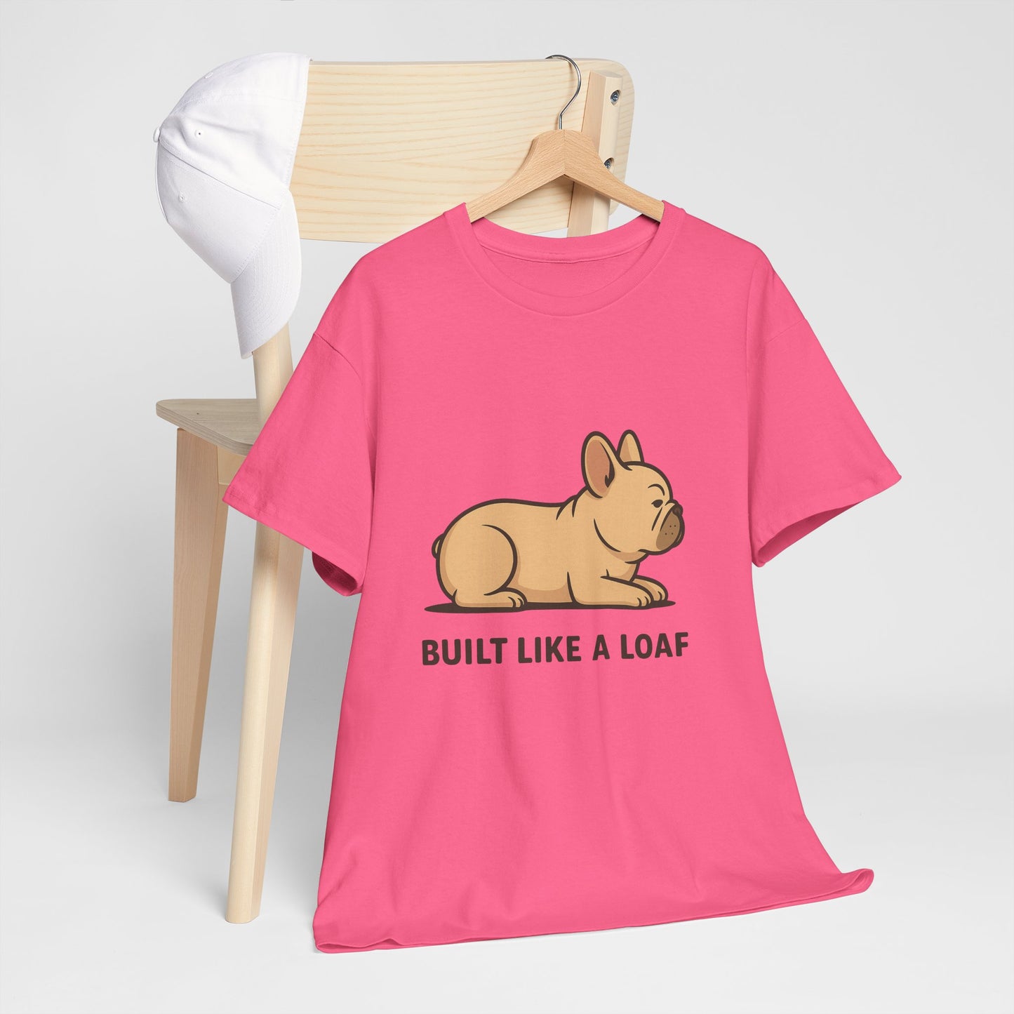 Cute Animal Tee, Built Like a Loaf T-Shirt, Funny Pet Lover Gift, Casual Wear, Birthday Gift for Dog Lovers, Animal Humor Shirt