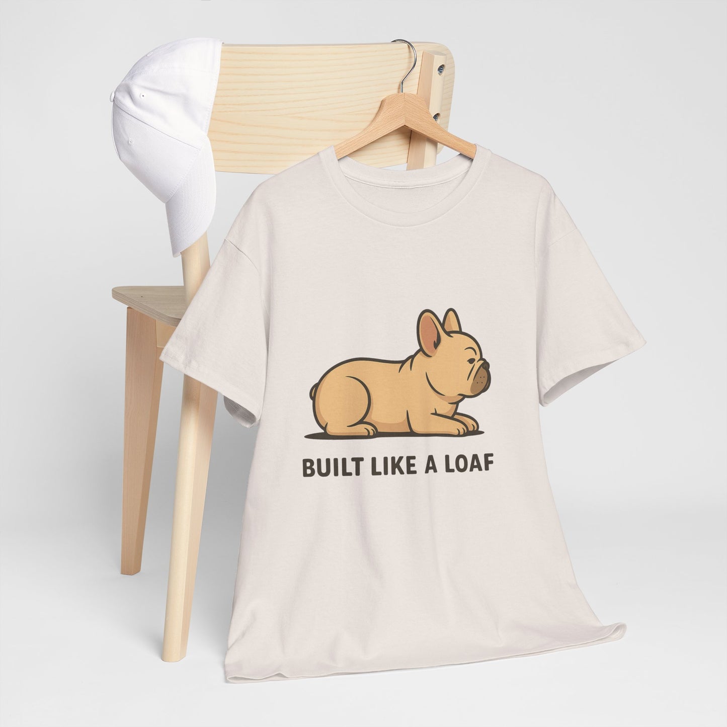 Cute Animal Tee, Built Like a Loaf T-Shirt, Funny Pet Lover Gift, Casual Wear, Birthday Gift for Dog Lovers, Animal Humor Shirt