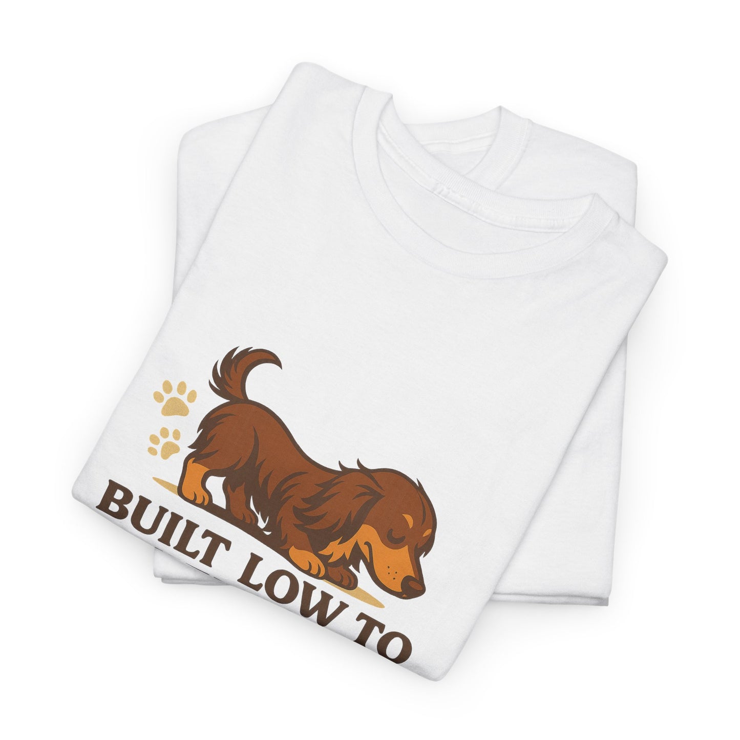 Built Low to Sniff Slow Unisex Heavy Cotton Tee - Cute Pet Shirt, Animal Tee, Dog Dad Apparel, Gift for Dog Owners