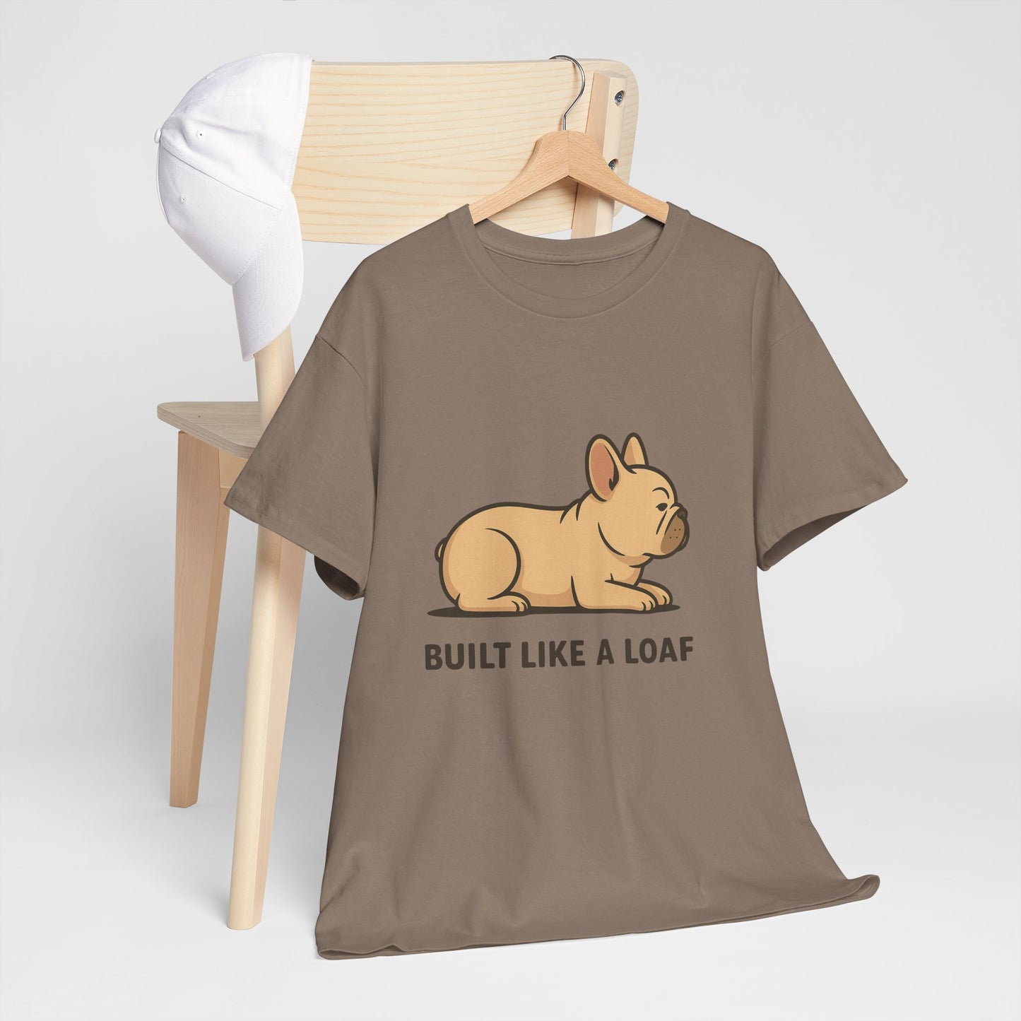 Cute Animal Tee, Built Like a Loaf T-Shirt, Funny Pet Lover Gift, Casual Wear, Birthday Gift for Dog Lovers, Animal Humor Shirt