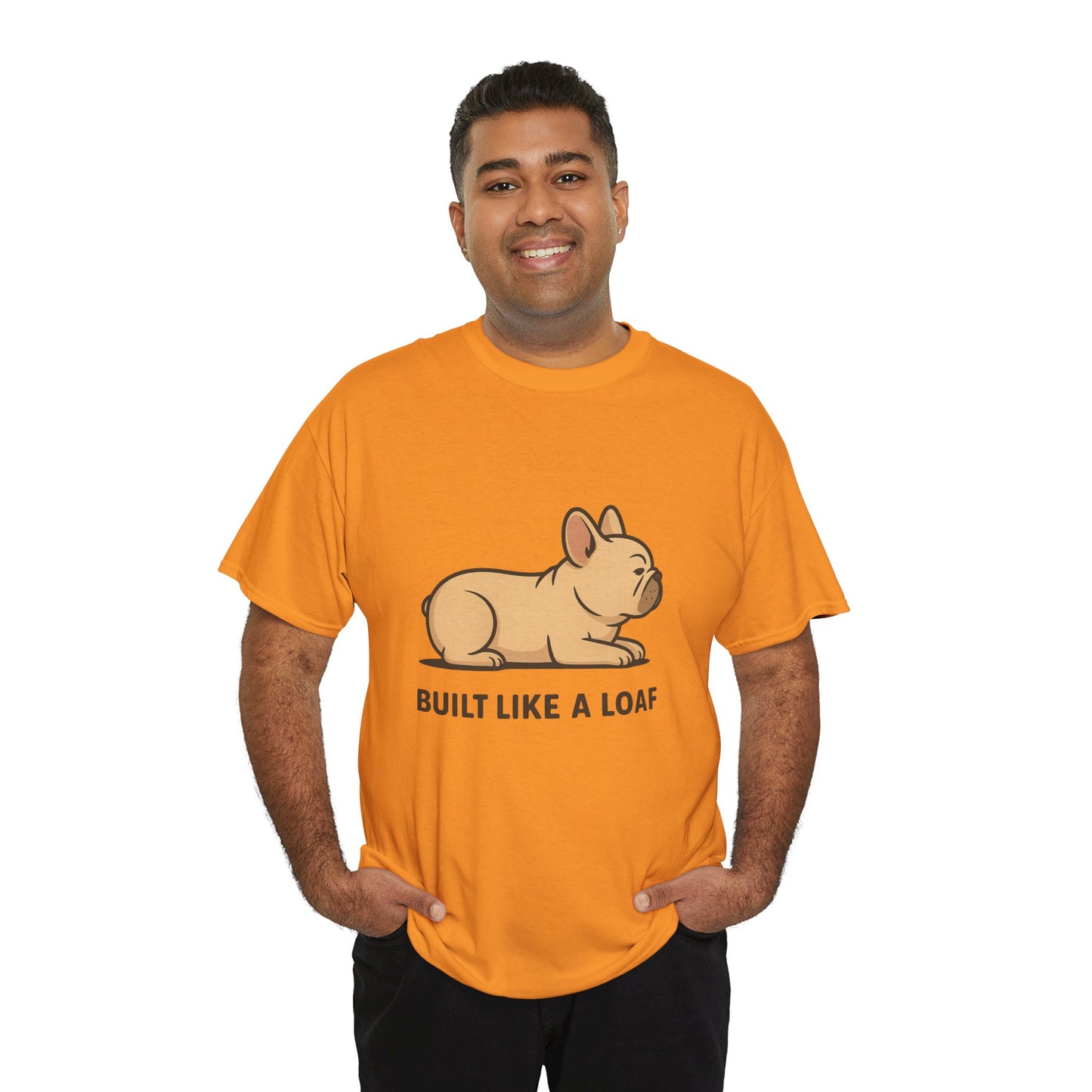Cute Animal Tee, Built Like a Loaf T-Shirt, Funny Pet Lover Gift, Casual Wear, Birthday Gift for Dog Lovers, Animal Humor Shirt