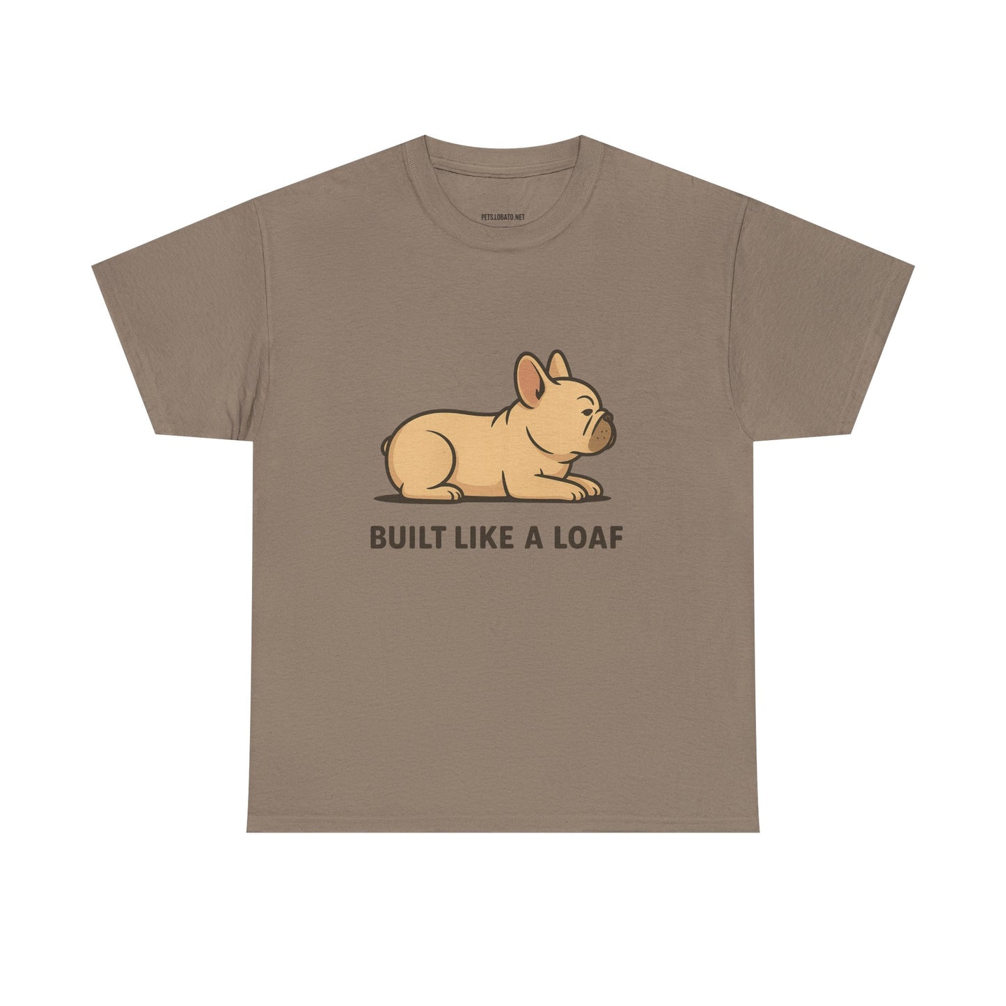 Cute Animal Tee, Built Like a Loaf T-Shirt, Funny Pet Lover Gift, Casual Wear, Birthday Gift for Dog Lovers, Animal Humor Shirt