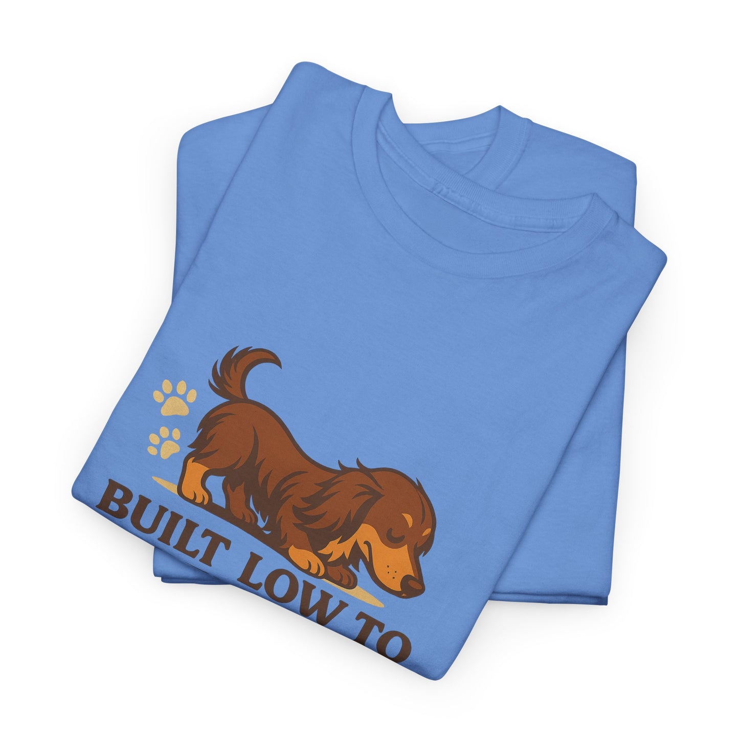 Built Low to Sniff Slow Unisex Heavy Cotton Tee - Cute Pet Shirt, Animal Tee, Dog Dad Apparel, Gift for Dog Owners