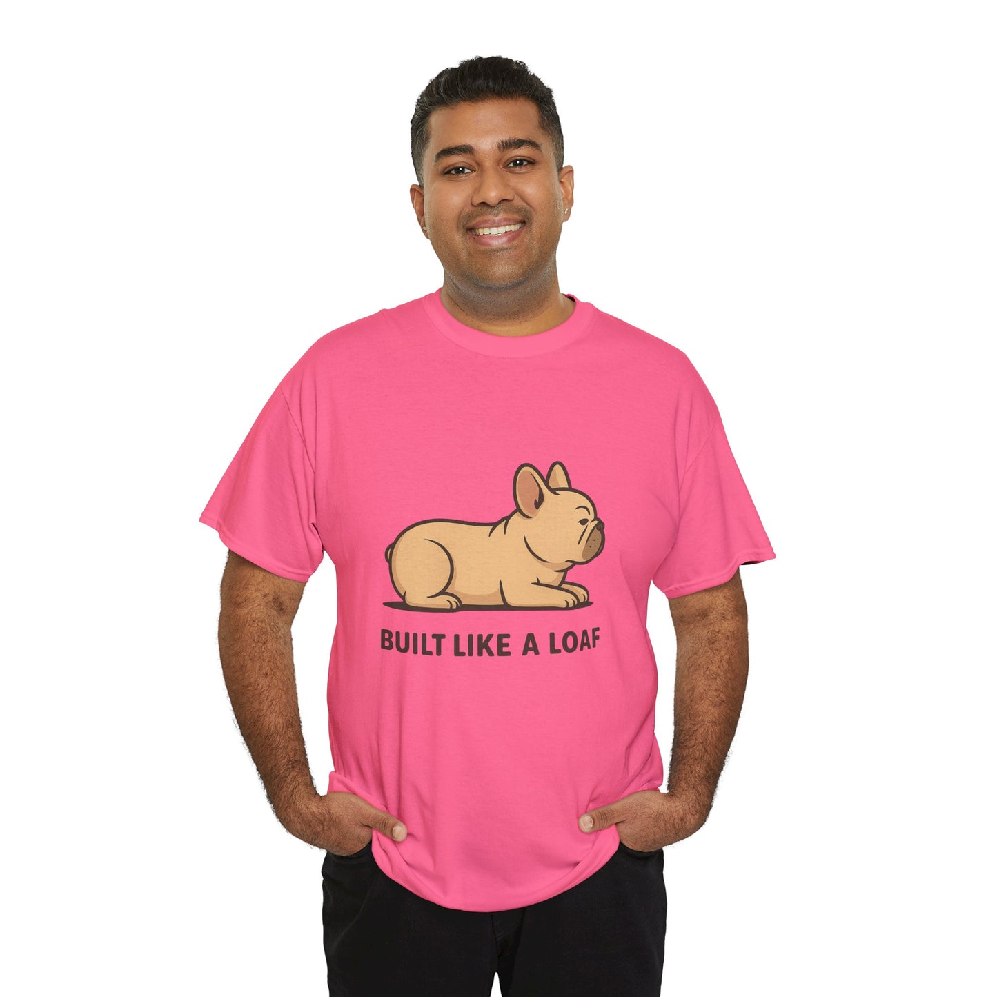 Cute Animal Tee, Built Like a Loaf T-Shirt, Funny Pet Lover Gift, Casual Wear, Birthday Gift for Dog Lovers, Animal Humor Shirt