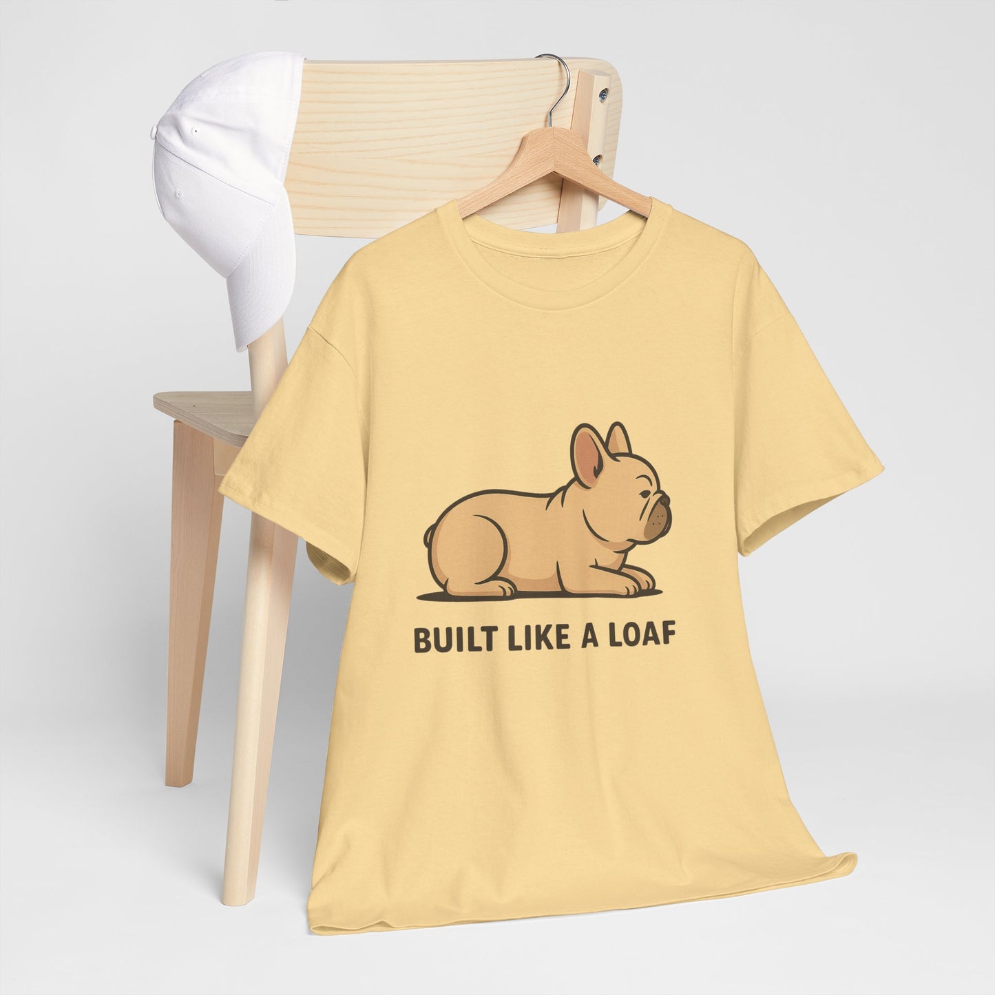 Cute Animal Tee, Built Like a Loaf T-Shirt, Funny Pet Lover Gift, Casual Wear, Birthday Gift for Dog Lovers, Animal Humor Shirt