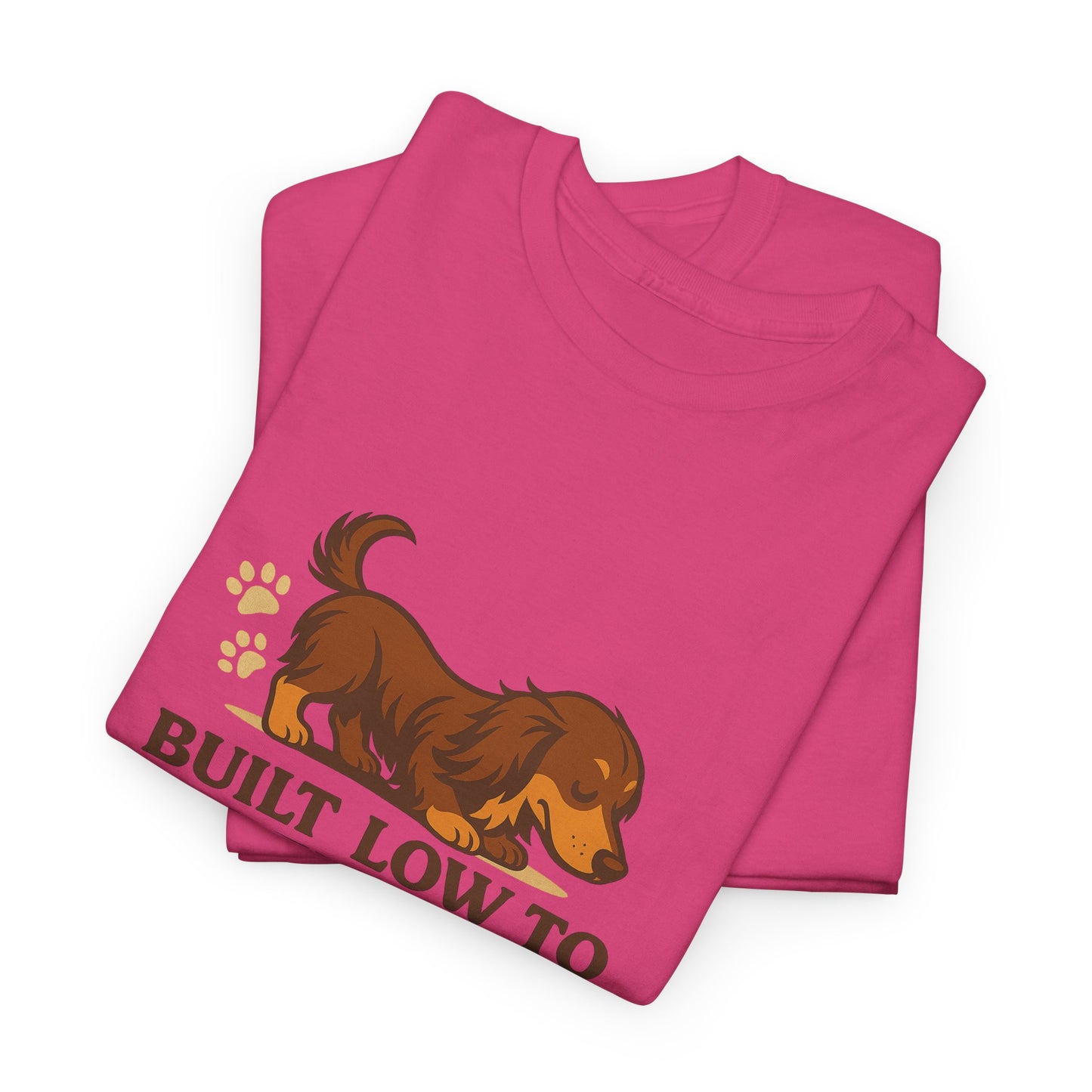 Built Low to Sniff Slow Unisex Heavy Cotton Tee - Cute Pet Shirt, Animal Tee, Dog Dad Apparel, Gift for Dog Owners