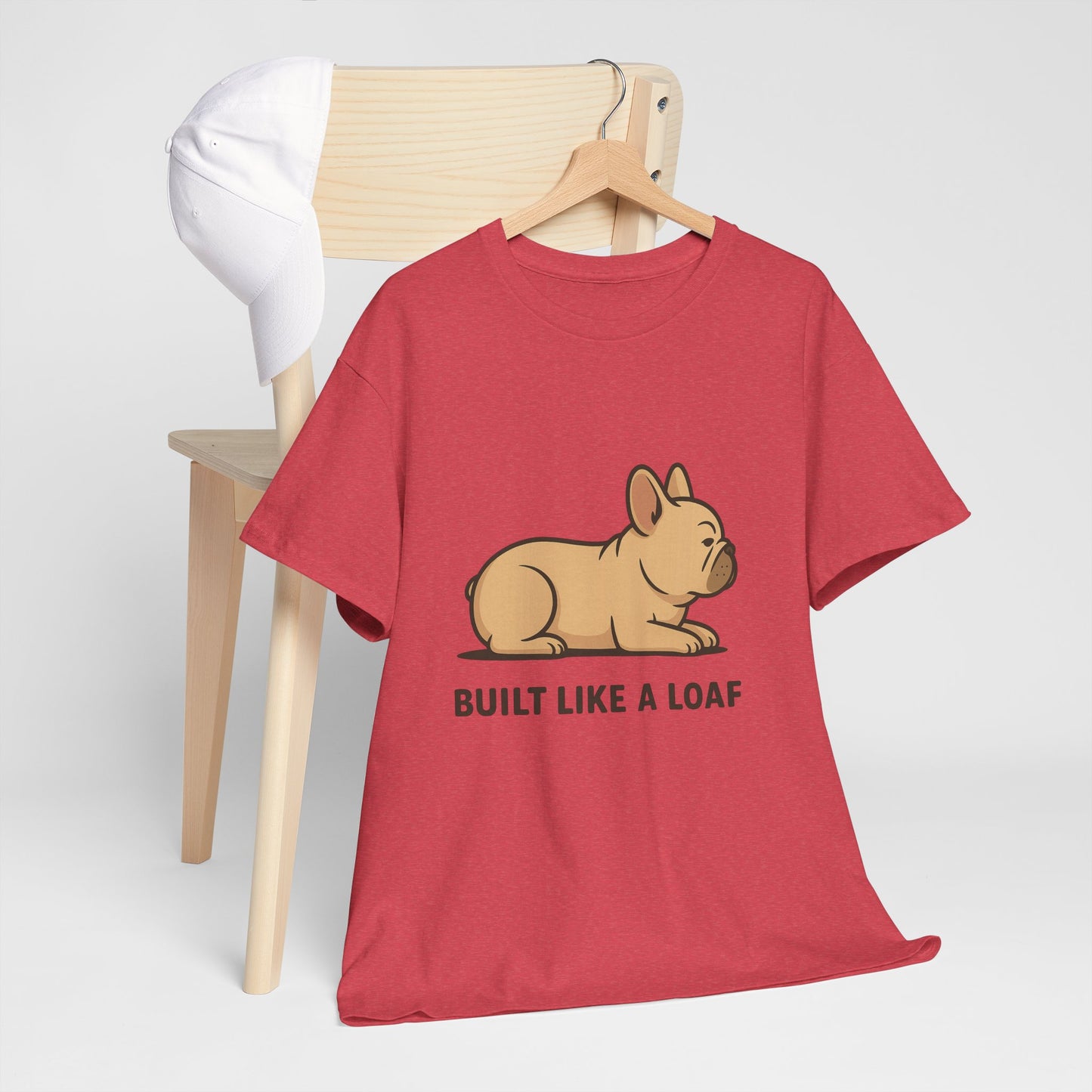 Cute Animal Tee, Built Like a Loaf T-Shirt, Funny Pet Lover Gift, Casual Wear, Birthday Gift for Dog Lovers, Animal Humor Shirt
