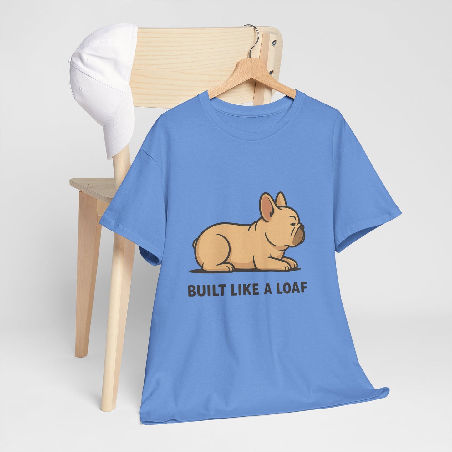 Cute Animal Tee, Built Like a Loaf T-Shirt, Funny Pet Lover Gift, Casual Wear, Birthday Gift for Dog Lovers, Animal Humor Shirt
