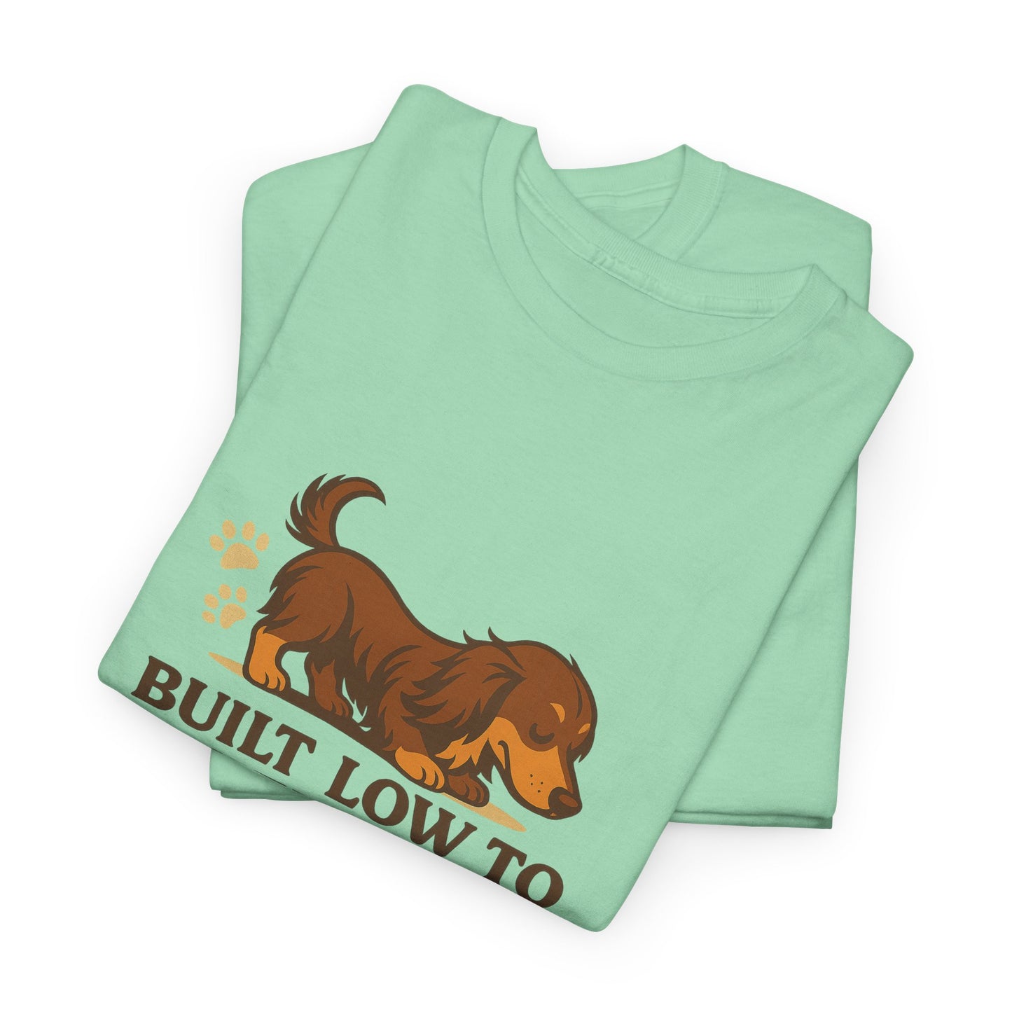 Built Low to Sniff Slow Unisex Heavy Cotton Tee - Cute Pet Shirt, Animal Tee, Dog Dad Apparel, Gift for Dog Owners