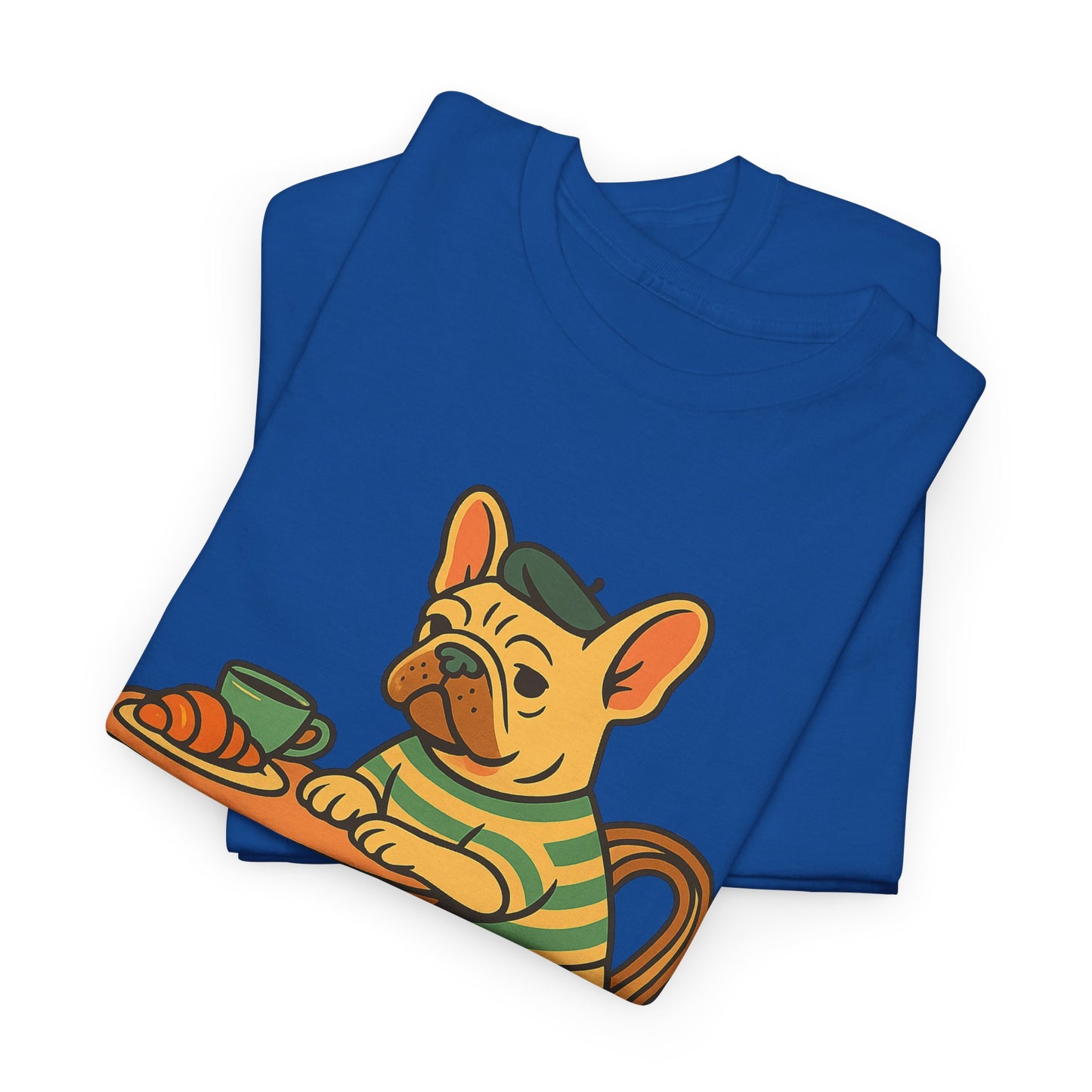 Bonjour Bark – French Bulldog Café Vibes, Vintage-Inspired Coffee Dog Tee, Perfect for Dog Lovers, Cafes, Birthdays, and Everyday Comfort, Unisex Cotton Shirt, Cute and Whimsical