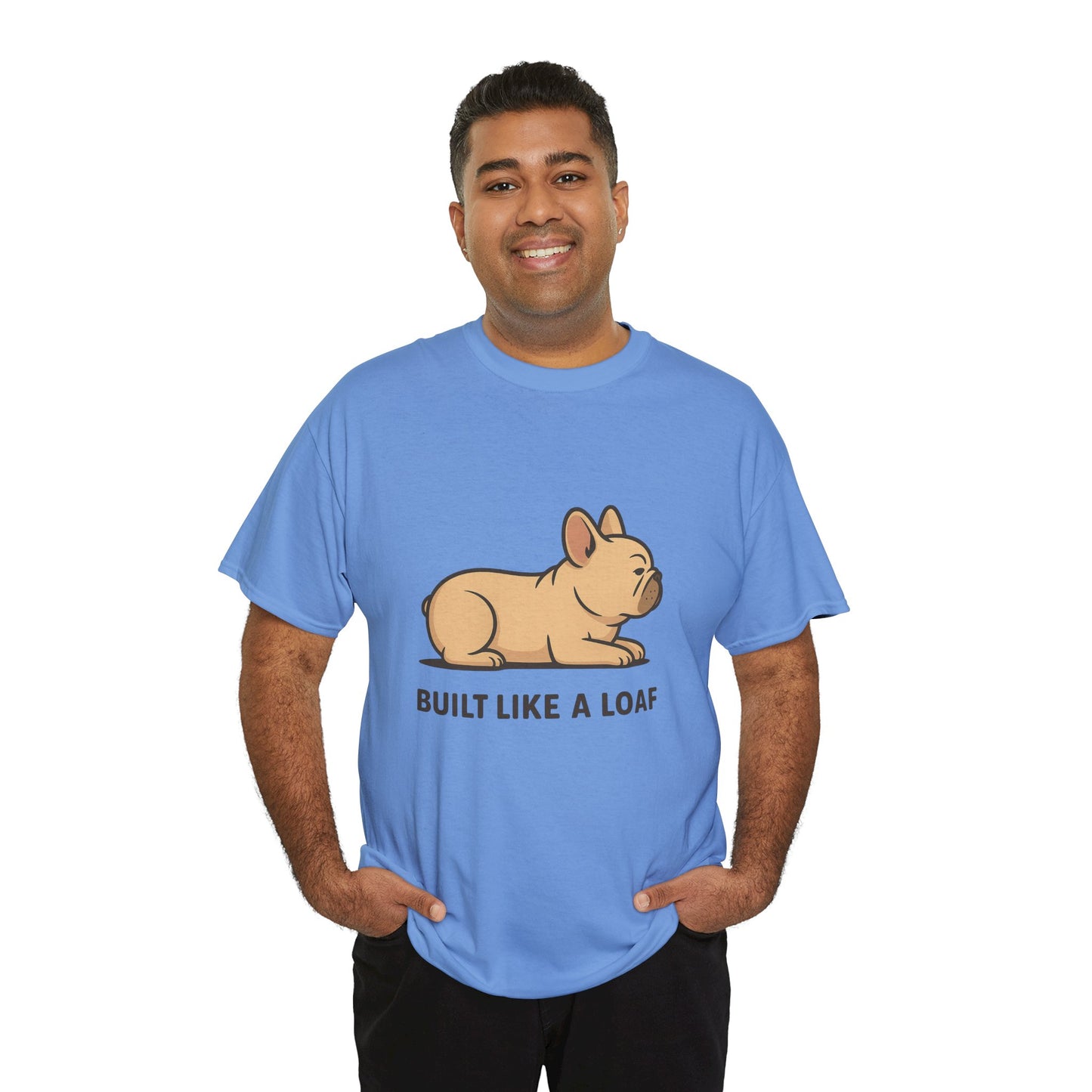 Cute Animal Tee, Built Like a Loaf T-Shirt, Funny Pet Lover Gift, Casual Wear, Birthday Gift for Dog Lovers, Animal Humor Shirt